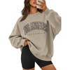 image:imageATHMILE Oversized Sweatshirt for Women Crewneck Fleece Long Sleeve Pullover Hoodies Tops Fall Fashion Outfits ClothesLacoffeegrey