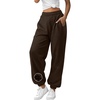 image:imageATHMILE Sweatpants Women Wide Leg Baggy Lounge Sweat Pants  Cotton Straight Leg High Waisted Casual Fashion Fall Workout Gym JoggersBbrown