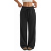 image:imageATHMILE Sweatpants Women Wide Leg High Waisted Baggy Lounge Casual Cotton Pants Fashion Y2K Gym Clothes for Fall WinterBlack