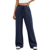 image:imageATHMILE Wide Leg Sweatpants Women High Waisted Baggy Lounge Pants Casual Comfy Joggers Fall Fashion Trendy Gym ClothesNavy