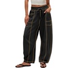 image:imageATHMILE Womens Baggy Barrel Sweatpants Wide Leg Drawstring Lounge Sweat Pants with PocketsBlack