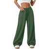 image:imageATHMILE Womens Baggy Wide Leg Pants Y2k Teen Girl Drawstring Track Pants Lounge Sweatpants Women 2026Green