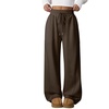 image:imageATHMILE Womens Sweatpants Wide Leg Baggy High Waist Y2K Pants Fall Winter Spring Joggers Clothes with PocketsChocolate Brown