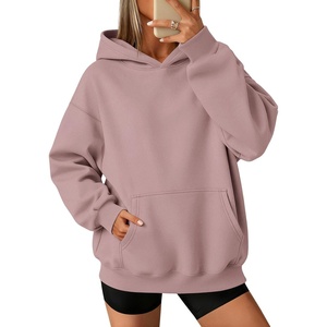 image:imageATHMILE Womens Oversized Hoodies Fleece Sweatshirts with Pocket  Drop Shoulder Fall ClothesTrendy Streetwear PulloverComfort Workout Winter OutfitsDark Pink
