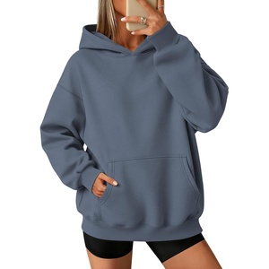 image:imageATHMILE Womens Oversized Hoodies Fleece Sweatshirts with Pocket  Drop Shoulder Fall ClothesTrendy Streetwear PulloverComfort Workout Winter OutfitsGrey Blue