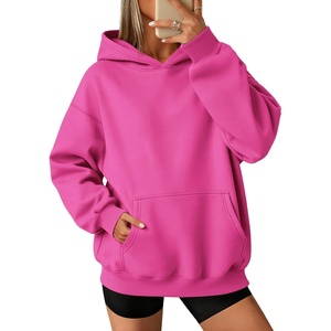 image:imageATHMILE Womens Oversized Hoodies Fleece Sweatshirts with Pocket  Drop Shoulder Fall ClothesTrendy Streetwear PulloverComfort Workout Winter OutfitsHot Pink