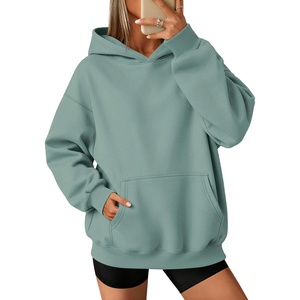 image:imageATHMILE Womens Oversized Hoodies Fleece Sweatshirts with Pocket  Drop Shoulder Fall ClothesTrendy Streetwear PulloverComfort Workout Winter OutfitsLake Green