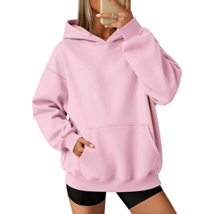 image:imageATHMILE Womens Oversized Hoodies Fleece Sweatshirts with Pocket  Drop Shoulder Fall ClothesTrendy Streetwear PulloverComfort Workout Winter OutfitsLight Pink