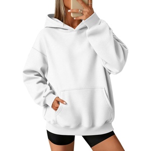 image:imageATHMILE Womens Oversized Hoodies Fleece Sweatshirts with Pocket  Drop Shoulder Fall ClothesTrendy Streetwear PulloverComfort Workout Winter OutfitsWhite