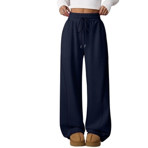 image:imageATHMILE Womens Sweatpants Wide Leg Baggy High Waist Y2K Pants Fall Winter Spring Joggers Clothes with PocketsNavy Blue