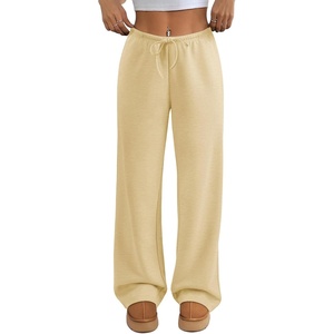 image:imageATHMILE Womens Sweatpants Wide Leg Barrel Pants Baggy Joggers Low Waist Fall Fashion Winter Clothing Pockets 2026Apricot