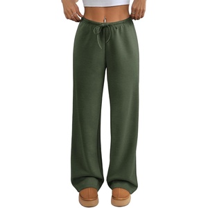 image:imageATHMILE Womens Sweatpants Wide Leg Barrel Pants Baggy Joggers Low Waist Fall Fashion Winter Clothing Pockets 2026Army Green