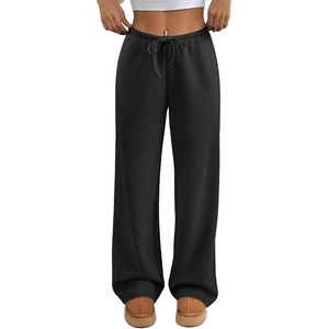 image:imageATHMILE Womens Sweatpants Wide Leg Barrel Pants Baggy Joggers Low Waist Fall Fashion Winter Clothing Pockets 2026Black